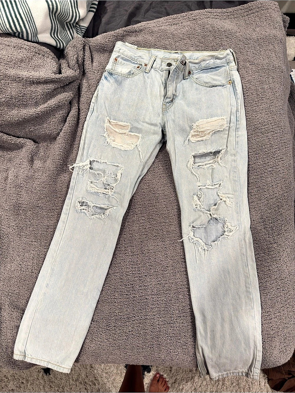 Levi's 511 Slim Fit Jeans Slim Fit Distressed Jeans Waist 32